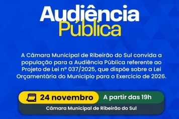 Audiência Pública - Discussão da Proposta da Lei Orçamentária Anual - LOA, para o Exercício de 2026.